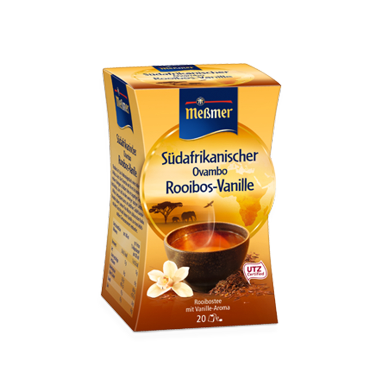 دمنوش آلمانی رویبوس وانیل مسمر مدل Rooibos Vanille بسته 20 عددی