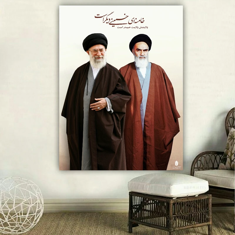 تابلو بوم طرح رهبر معظم و امام خمینی (ره) مدل SDB410