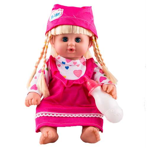  عروسک طرح دختر مدل Baby Huan کد QH6035-8 ارتفاع 34 سانتی متر