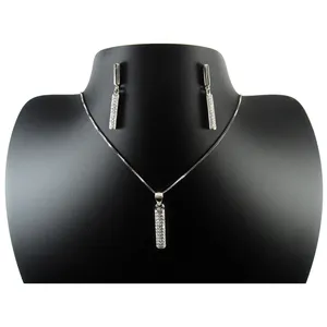 نیم ست نقره مانچو طرح جواهر مدل sm6004