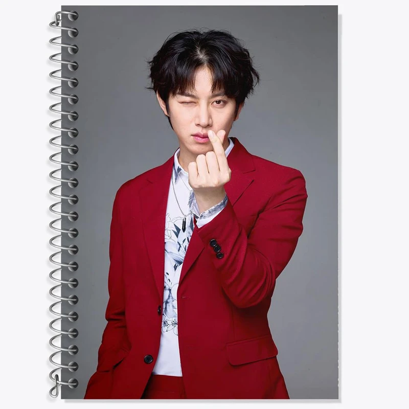 دفتر زبان 50 برگ خندالو مدل سه خط طرح هیچول گروه سوپر جونیور Super Junior کد 21465