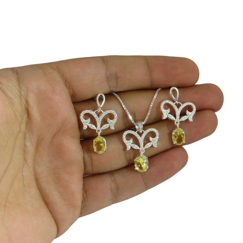 نیم ست نقره زنانه مدل AV188-S8 C3 نیم ست نقره زنانه مدل AV188-S8 C3