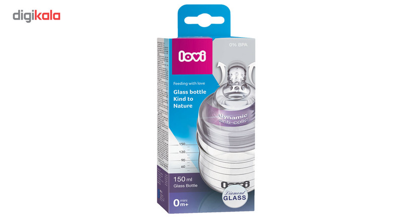 شیشه شیر لاوی مدل pure ظرفیت 150 میلی لیتر