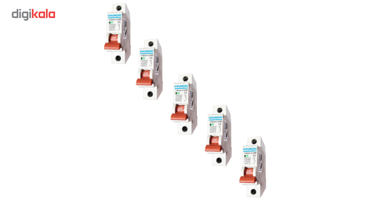 فیوز مینیاتوری تک فاز 10 آمپر هیوندای کد C10 بسته 5 عددی