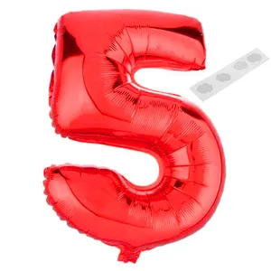 بادکنک فویلی و چسب بادکنک سورتک مدل عدد پنج پلاس کد STFN11