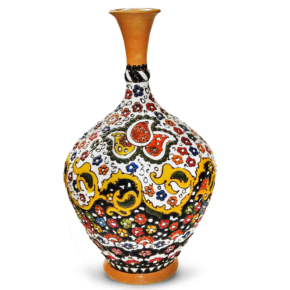 گلدان میناکاری سفالی مدل min4
