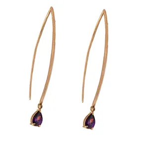 گوشواره طلا 18 عیار رزگالری کدN006