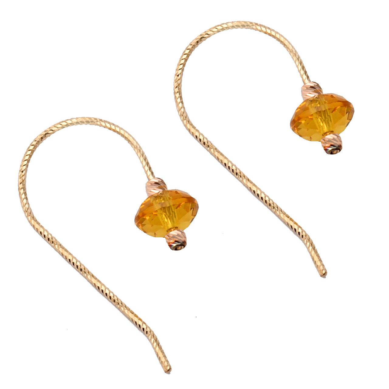 گوشواره طلا 18 عیار رزگالری کد N017