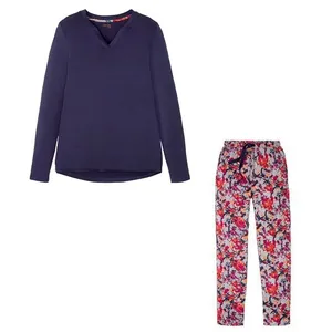 ست تی شرت آستین بلند و شلوار زنانه اسمارا مدل 327996