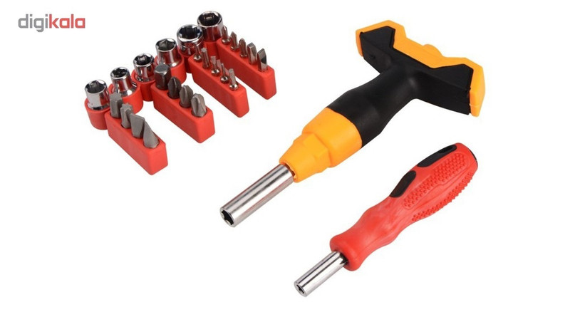 مجموعه 26 عددی آچار بکس و سری پیچ گوشتی مدل GM-212