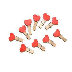 گیره چوبی طرح قلب مدل 02 بسته 10 عددی