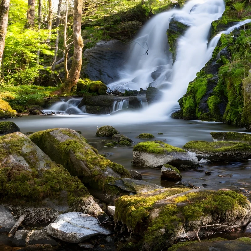 کاغذ دیواری مدل آبشار و طبیعت کد PY446