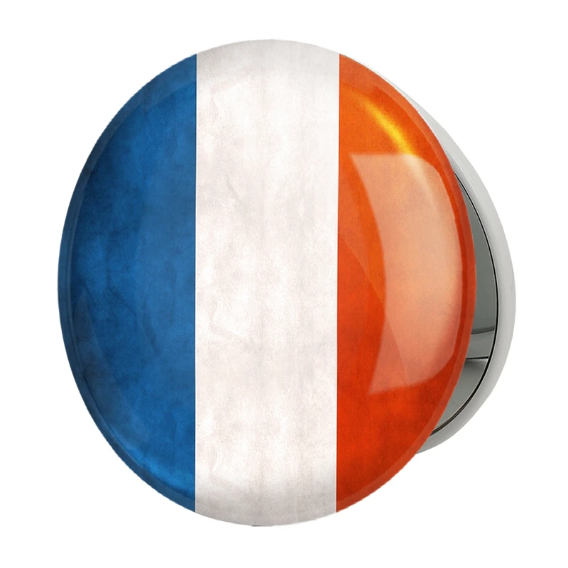 آینه جیبی خندالو طرح تیم ملی فرانسه مدل تاشو کد 2103 