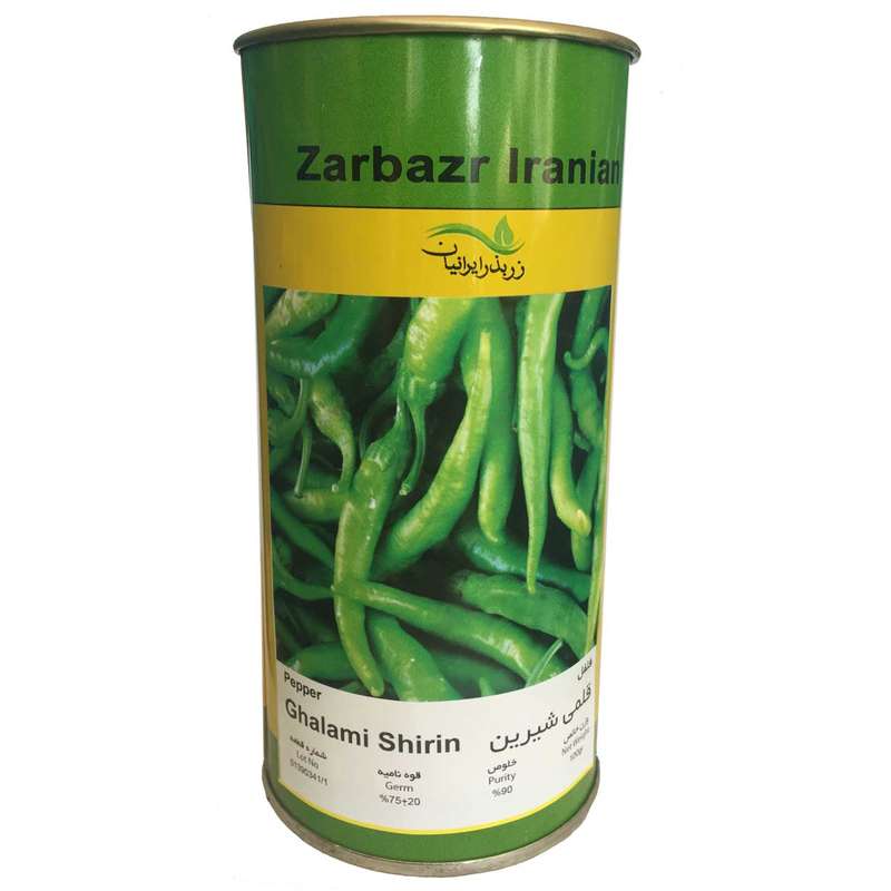 بذر فلفل قلمی شیرین زر بذر ایرانیان قوطی 100 گرمی مدل GH100g-38 بذر فلفل قلمی شیرین زر بذر ایرانیان قوطی 100 گرمی مدل GH100g-38