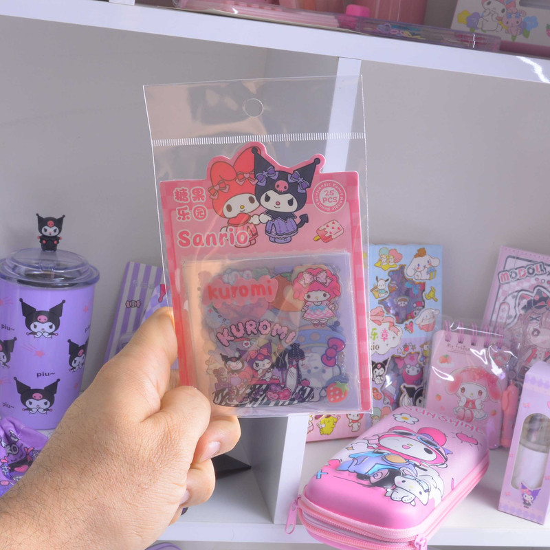 بسته لوازم تحریر مدل کرومی و گروه سانریو مجموعه 49 عددی