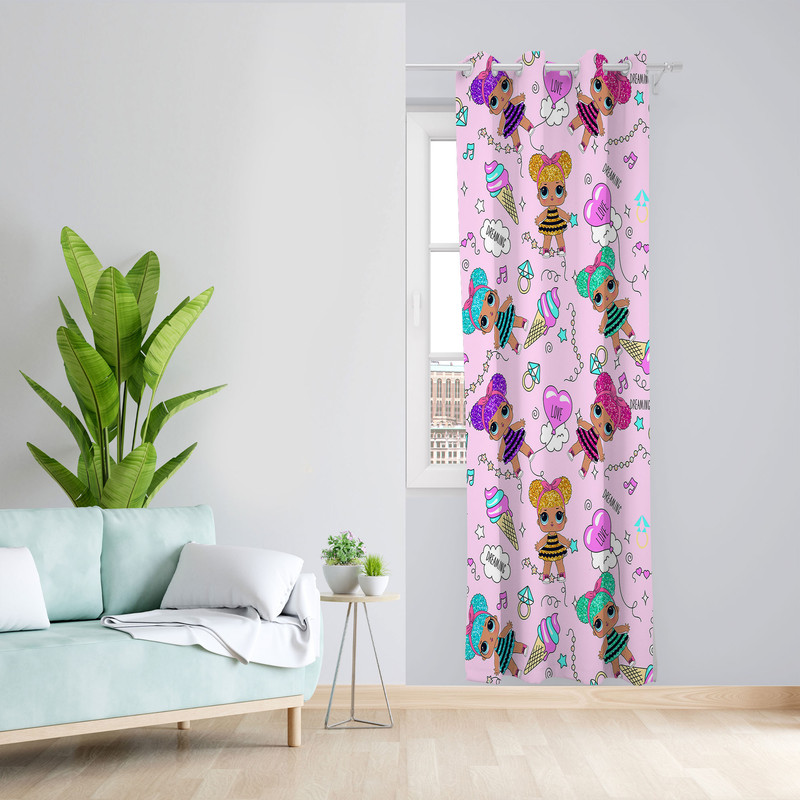  پرده مدل اتاق کودک مخمل پانچی کد 4572 سایز 140x200 سانتی متر