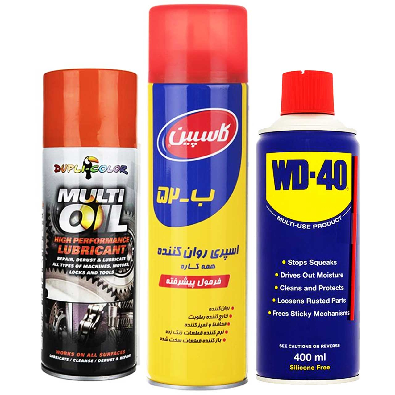 مجموعه 3 عددی اسپری روان کننده و زنگ بر کاسپین مدل Multi Puprpose 