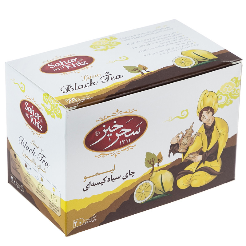 چای سیاه کیسه‌ای لیمو سحرخیز بسته 20 عددی