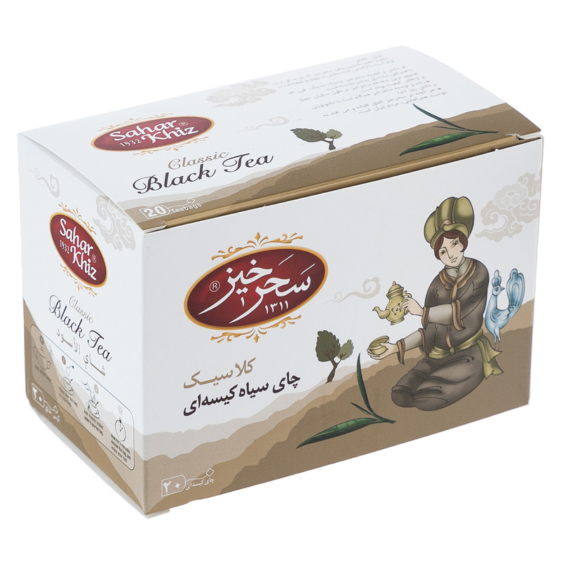 چای سیاه کیسه‌ای کلاسیک سحرخیز بسته 20 عددی