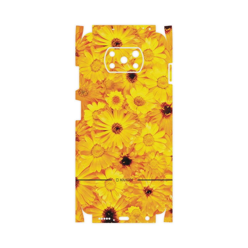 برچسب پوششی ماهوت مدل Yellow-Flower-FullSkin مناسب برای گوشی موبایل شیائومی Poco X3 NFC