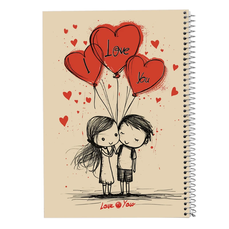 دفتر نت موسیقی 50 برگ مدوپد مدل عاشقانه love کد DF14200