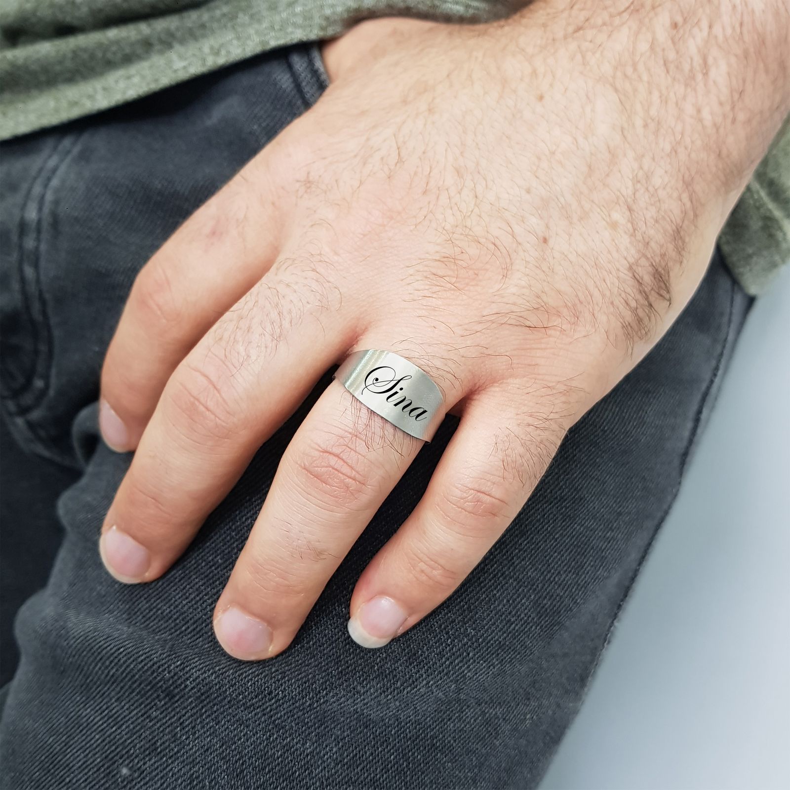 انگشتر مردانه لیردا مدل اسم سینا astl 0075 -  - 2
