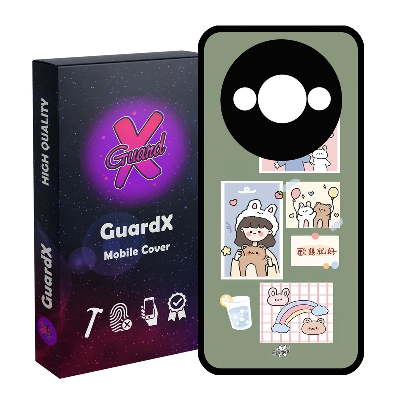 کاور گارد ایکس طرح Girl مدل Glass10514 مناسب برای گوشی موبایل شیائومی Redmi A3 4G/ A3X 4G/ Poco C61