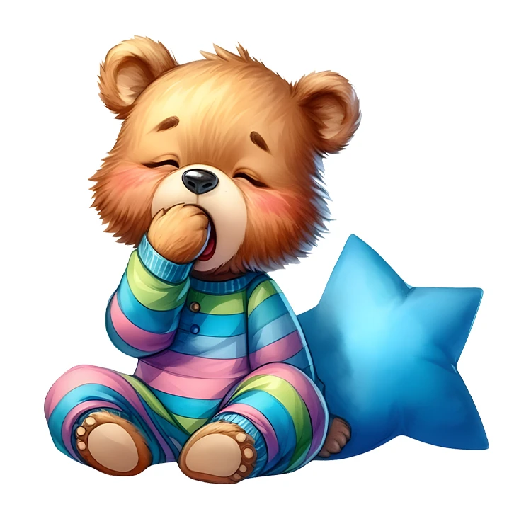 استیکر پارچه و لباس پاد آفرین مدل کارتونی کیوت خرس تدی کد S3949