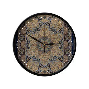 ساعت دیواری مدوپد طرح قالی قم ترنج هندسی مدل C-Ghom137