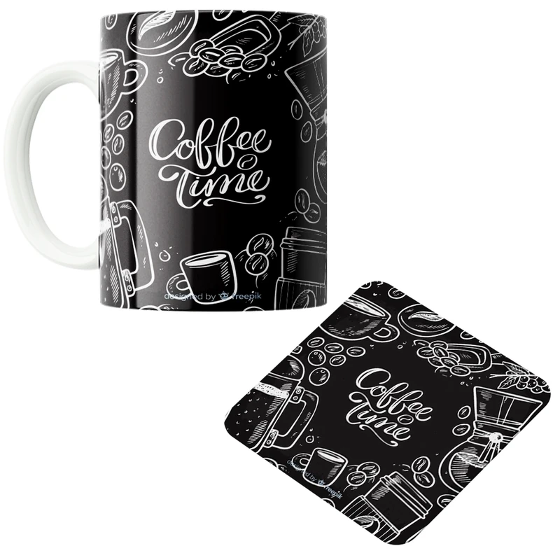 ماگ پاد آفرین مدل  Coffee کد z322 به همراه زیر لیوانی
