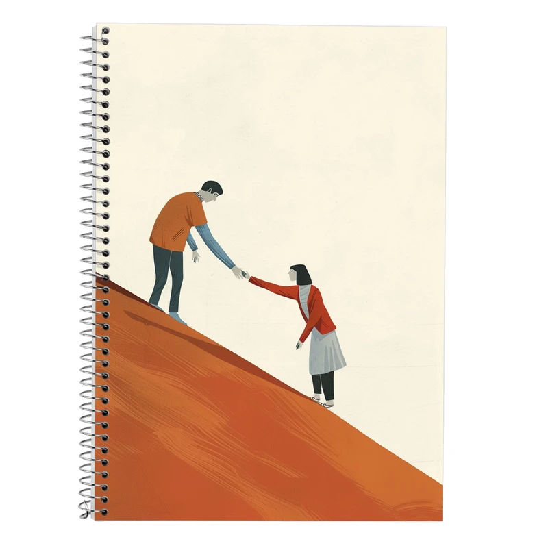 دفتر زبان 50 برگ مدوپد مدل سه خط طرح عاشقانه love کد DF14124