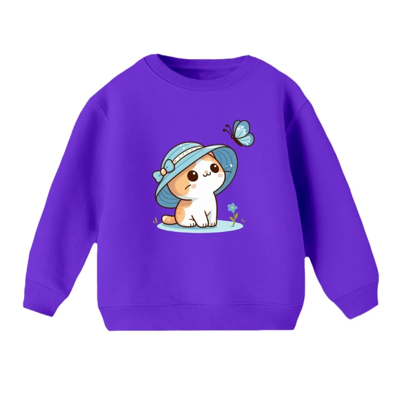 سویشرت بچگانه مدل گربه و کلاه 