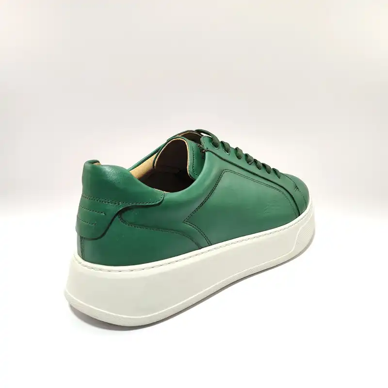 کفش روزمره زنانه کرمانی مدل چرم دستدوز طبیعی کد 510 رنگ سبز