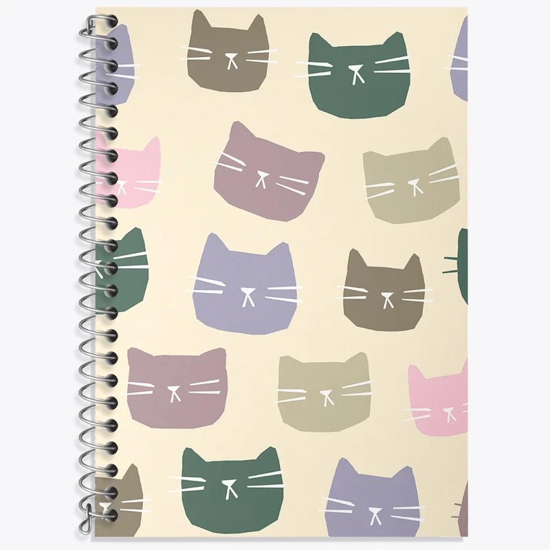 دفتر لغت 50 برگ خندالو طرح گربه (Cat) کد N1515