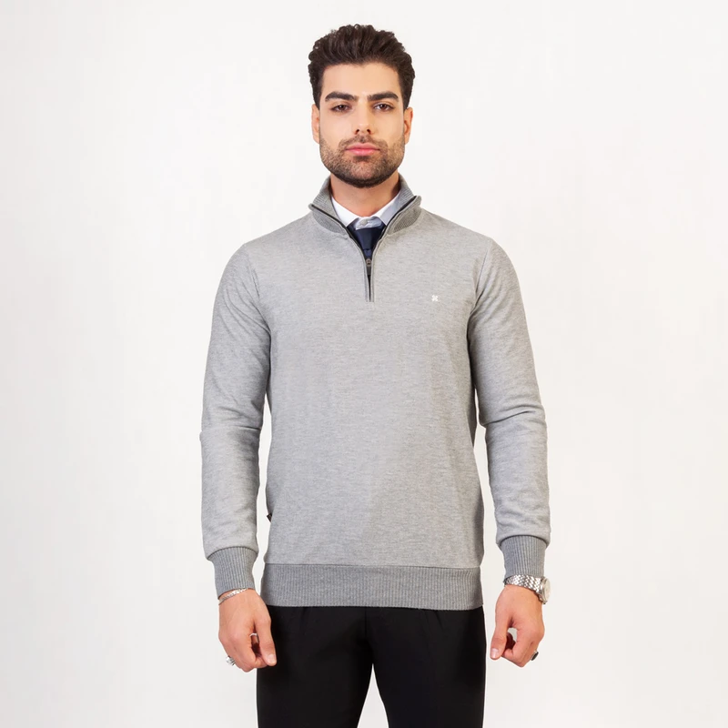 سویشرت مردانه برانگو مدل نیم زیپ سلانیک VIP