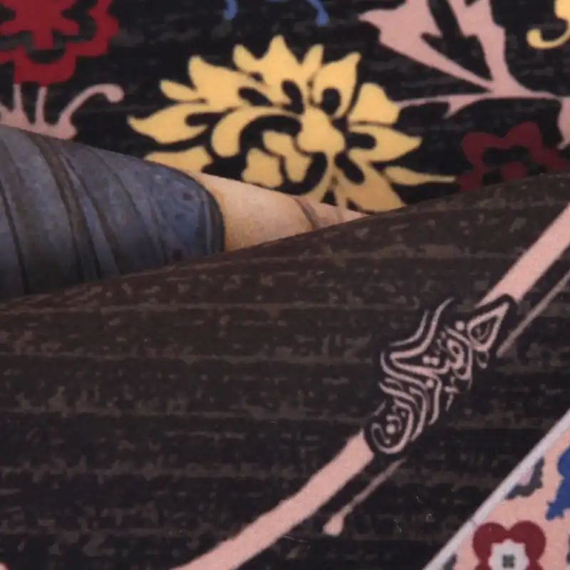 پرچم خدمتگزاران مدل کتیبه محرم طرح چهارسلام و یا حسین مظلوم کد 40002550