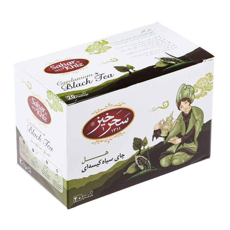 چای سیاه کیسه‌ای هل سحرخیز بسته 20 عددی