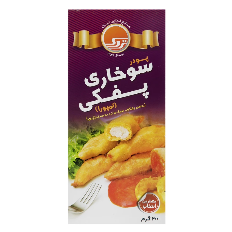 پودر سوخاری پفکی تمپورا تردک مقدار 200 گرم