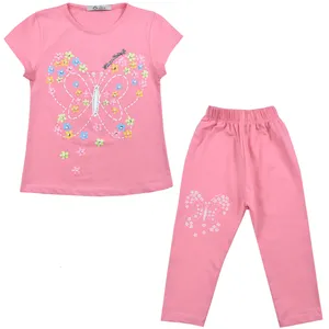 ست تی شرت و شلوارک دخترانه نیروان مدل 2100 -6