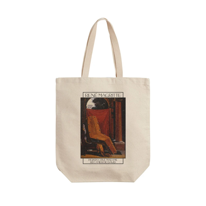 ساک خرید ترمه طراحان ایده مدل چشم انداز مادام ری‌کامیر دیوید از ماگریت کد art0408 - L