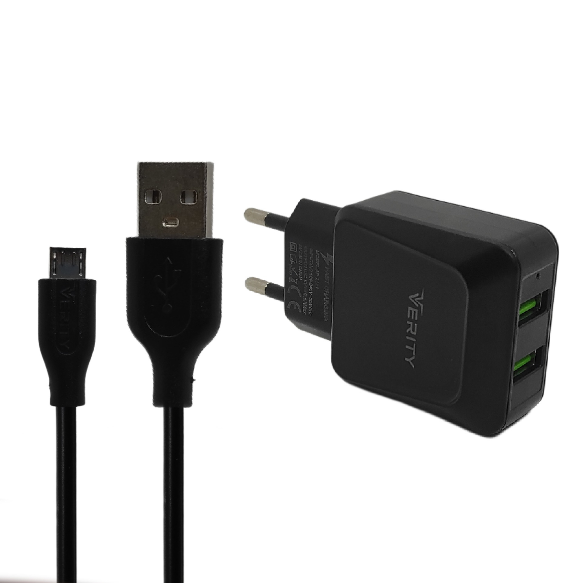 شارژر دیواری وریتی مدل AP-2121 به همراه کابل تبدیل microUSB