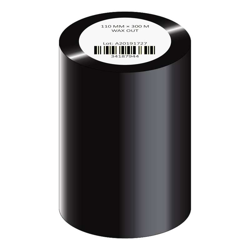 ریبون پرینتر لیبل زن مدل Wax 110mmx300m ریبون پرینتر لیبل زن مدل Wax 110mmx300m