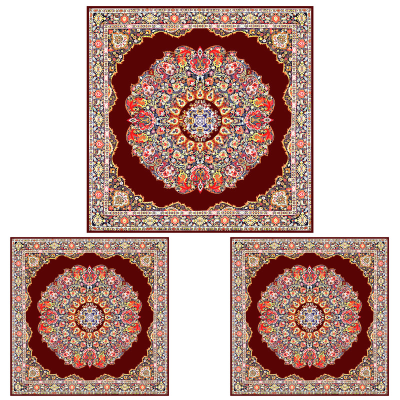 رومیزی سه تکه طرح ترمه کد 9920.3
