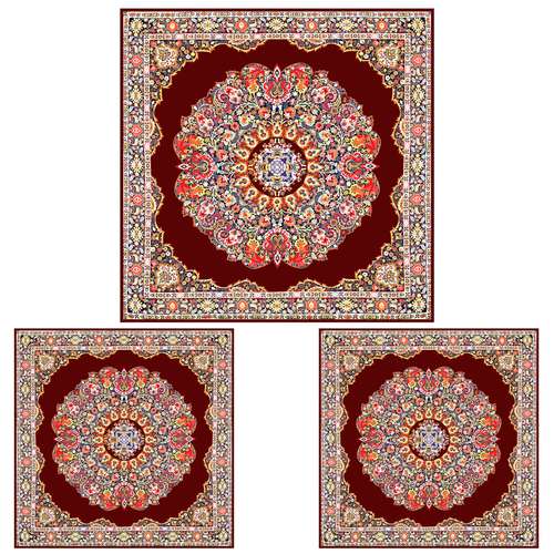 رومیزی سه تکه طرح ترمه کد 9920.3
