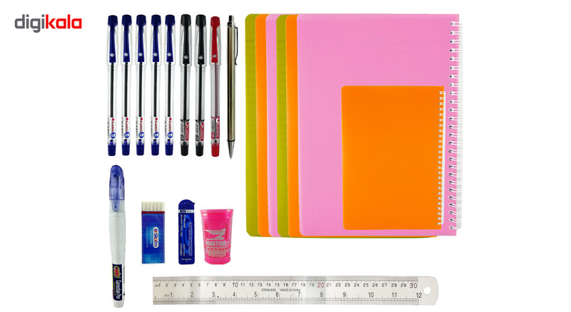 ست لوازم تحریر مدل 10009 مجموعه 21 عددی ست لوازم تحریر مدل 10009 مجموعه 21 عددی