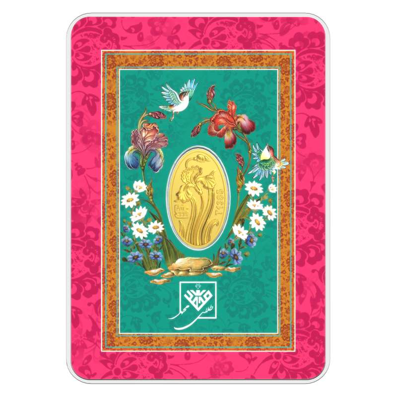 شمش طلا 24 عیار طلای محمد مدل گل زنبق zgp