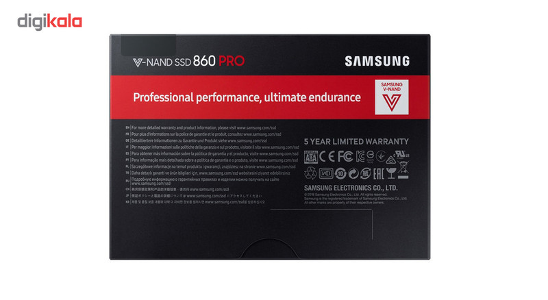 حافظه SSD سامسونگ مدل 860 پرو ظرفیت 256 گیگابایت