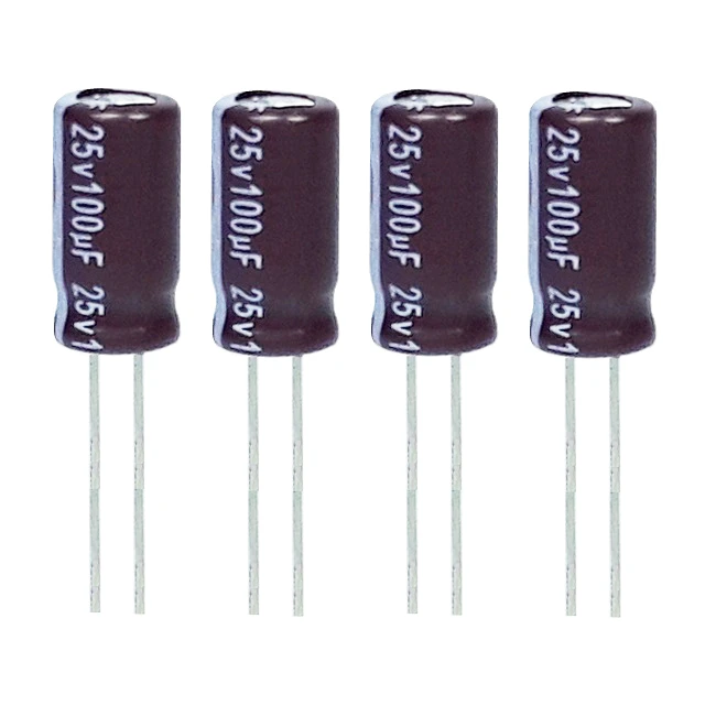 خازن الکترولیت 22 میکروفاراد 16ولت آکسبوم مدل TEC-10125 بسته 4 عددی 
