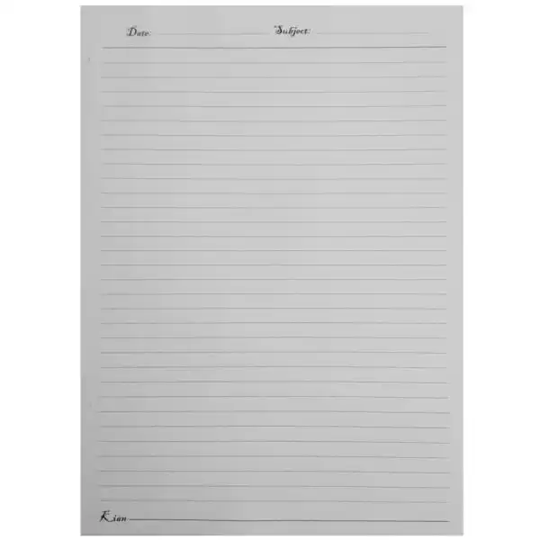 کاغذ A4 خط دار کیان کد 11 بسته 50 عددی