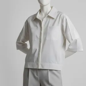 شومیز آستین سه ربع یقه برگردان زنانه تولیکا مدل 33091